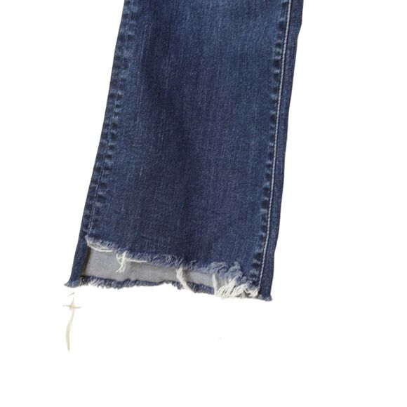 Mother The Insider Crop Step Fray Jeans Size 27 Love On The Edge Denim Dark Wash - Picture 8 of 12